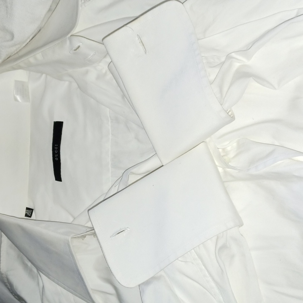 Gucci Men's White button down poplin shirt - Picture 14 of 16